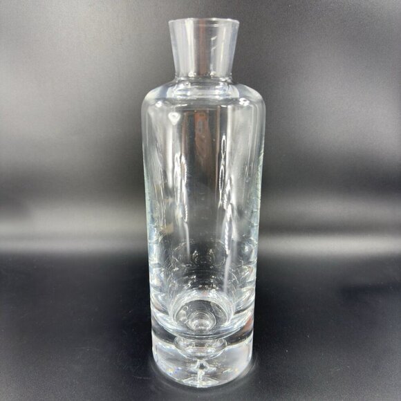 Heavy Crystal Glass Polish Decanter With Stopper Glass Bottle Air Bubble Bottom - Picture 13 of 16